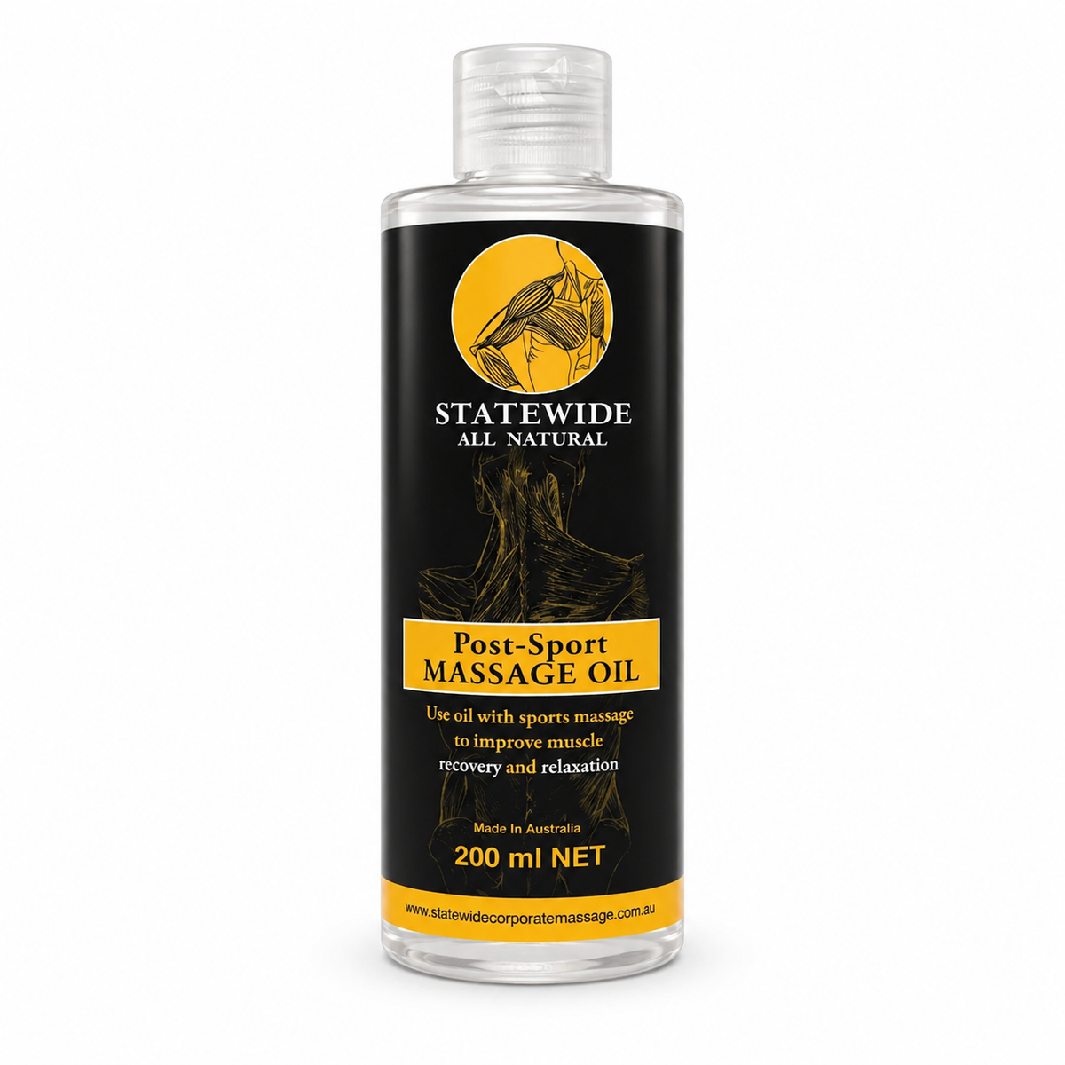 Post Sport Massage Oil – 200ml – Statewide Sports Medicine Training ...